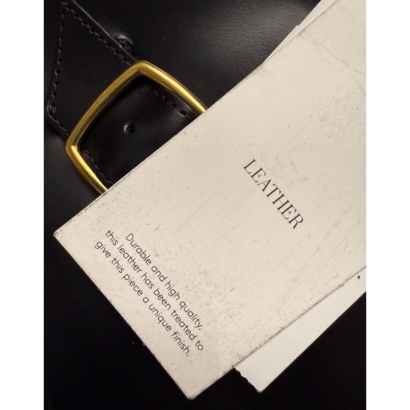 NEW MANGO MNG BLACK LEATHER BUCKLES BUCKLE BOOTS SZ 38 7.5 - Picture 11 of 14